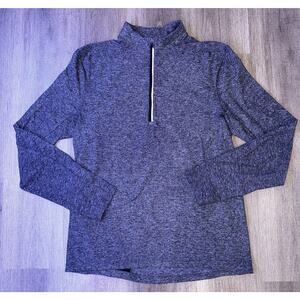 Lululemon Mens Size S Heather Gray Surge Warm 1/2 Zip Running Sweatshirt